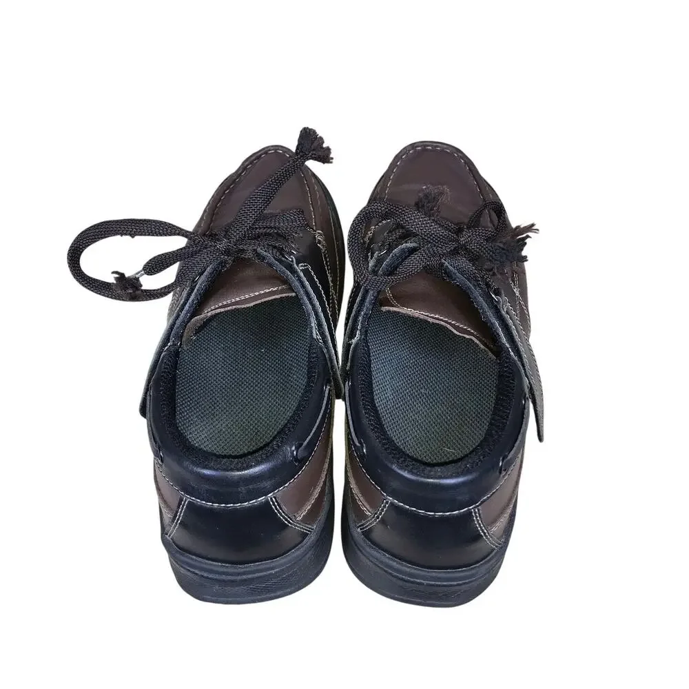 Orthofeet 422 Baton Rouge Boat Shoes Men’s 10.5 4E Brown Leather Orthopedic HTF